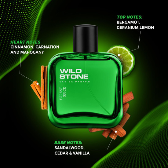 Wild Stone Long Lasting Forest Spice Perfume for Men - Woody and Spicy Fragrance