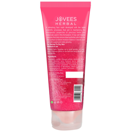 Jovees Herbal Strawberry Face Wash - Hydrating & Glowing Skin