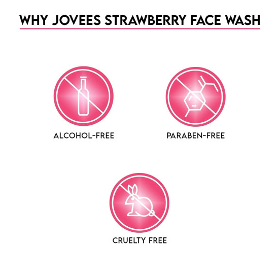 Jovees Herbal Strawberry Face Wash - Hydrating & Glowing Skin