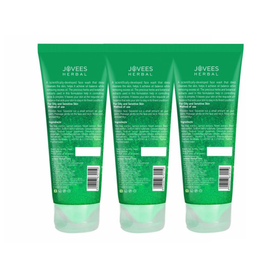 Jovees Herbal Tea Tree Oil Control Face Wash - For Oily & Acne Prone Skin Jovees Herbal Tea Tree Oil Control Face Wash - For Oily & Acne Prone Skin