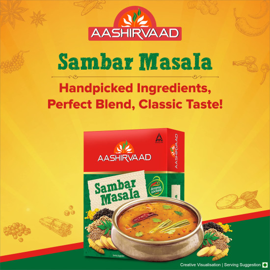 Aashirvaad Sambar Masala, 100g - Authentic South Indian Spice Blend