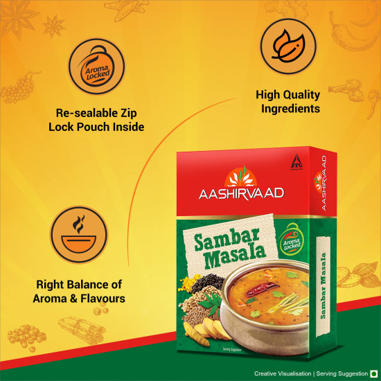 Aashirvaad Sambar Masala, 100g - Authentic South Indian Spice Blend