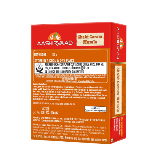 Aashirvaad Shahi Garam Masala, 100g - Exotic Spice Blend for Authentic Taste