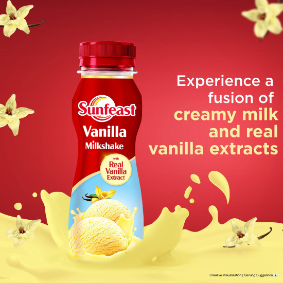 Sunfeast Vanilla Milkshake - Creamy & Smooth with Real Vanilla Extracts