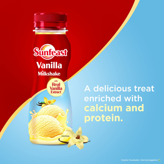 Sunfeast Vanilla Milkshake - Creamy & Smooth with Real Vanilla Extracts