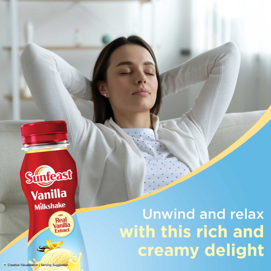 Sunfeast Vanilla Milkshake - Creamy & Smooth with Real Vanilla Extracts