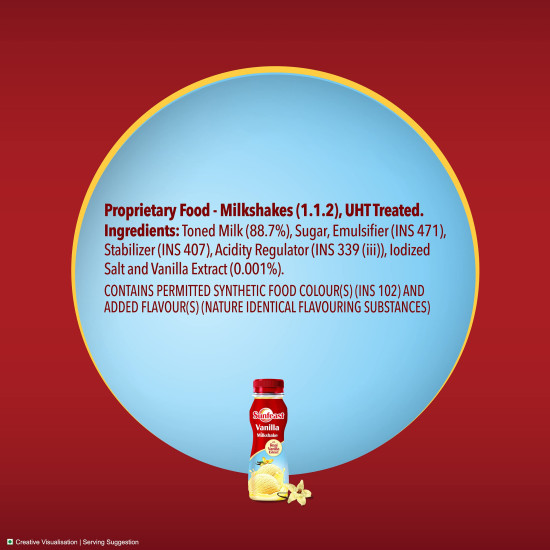 Sunfeast Vanilla Milkshake - Creamy & Smooth with Real Vanilla Extracts