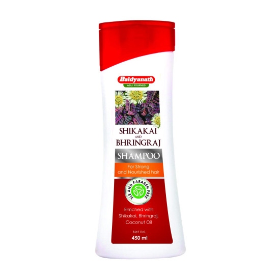 Baidyanath Asli Ayurved Shikakai and Bhringraj Nourishing Shampoo I Hair Strong Shampoo I Coconut Oil I 450 Ml - Sulfate & Paraben Free