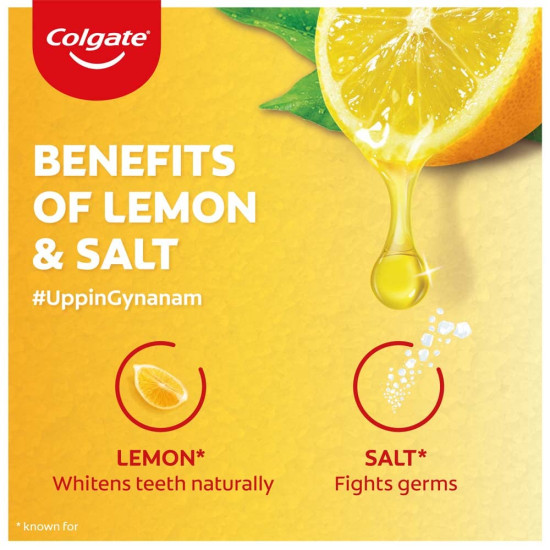 Colgate Active Salt Lemon Toothpaste - Germ-Fighting & Whitening