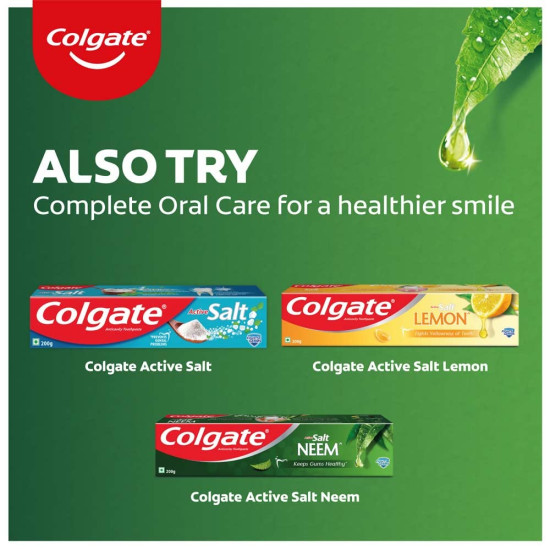 Colgate Active Salt Neem Toothpaste - Germ-Fighting Formula