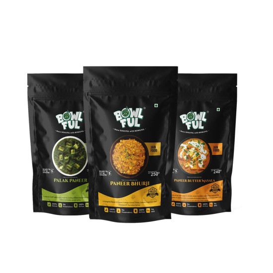 Bowlful Jain Paneer Combo - 100% Natural Ready to Eat Freeze Dried Food