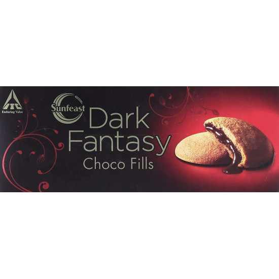 Sunfeast Dark Fantasy Choco Fills Cookie Biscuits - Rich Chocolate Delight