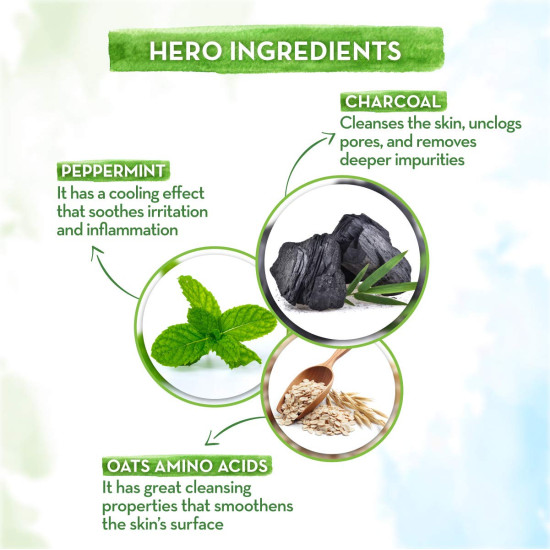 Mamaearth Charcoal Body Wash - Deep Cleansing & Mint Freshness