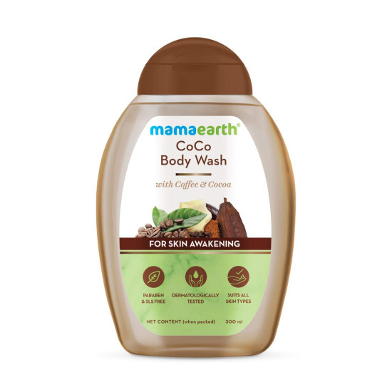 Mamaearth CoCo Body Wash - Coffee & Cocoa Shower Gel for Skin Awakening