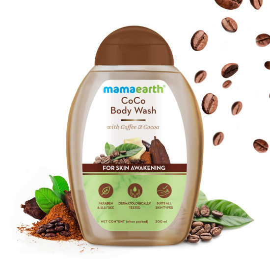 Mamaearth CoCo Body Wash - Coffee & Cocoa Shower Gel for Skin Awakening