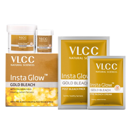 VLCC Insta Glow Gold Bleach - Colloidal Glow for Radiant Skin