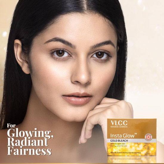 VLCC Insta Glow Gold Bleach - Colloidal Glow for Radiant Skin