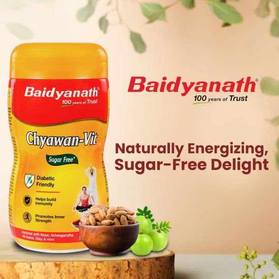 Baidyanath Sugarfree Chyawa-Vit 1kg- Specially Formulated Chyawanprash With No Added Sugar- With Benefits Of Amla, Ashwagandha And Almonds