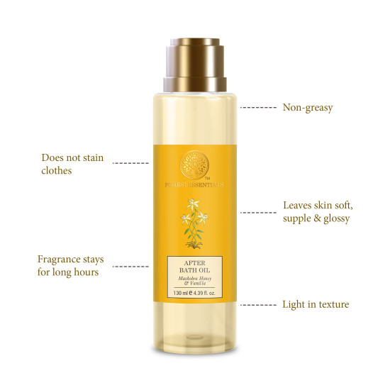 Forest Essentials After Bath Oil Mashobra Honey & Vanilla - Ayurvedic Moisturizing