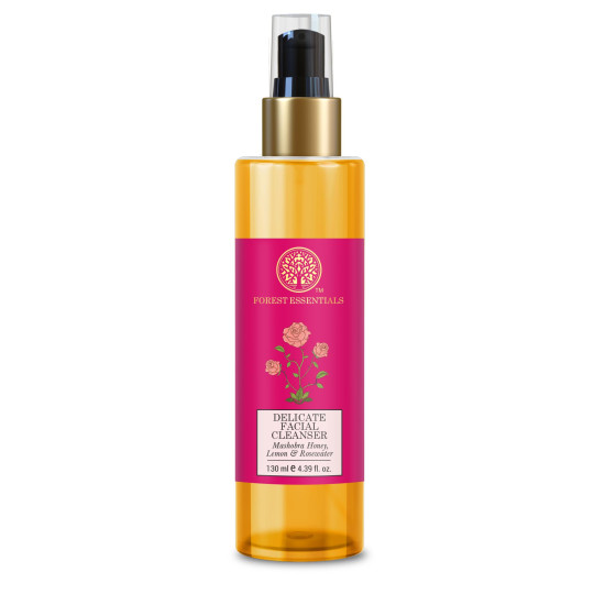 Forest Essentials Delicate Facial Cleanser - Organic Honey, Lemon & Rose Water