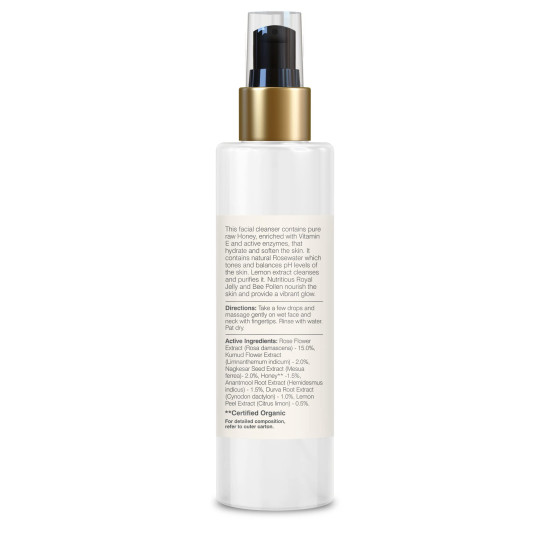 Forest Essentials Delicate Facial Cleanser - Organic Honey, Lemon & Rose Water