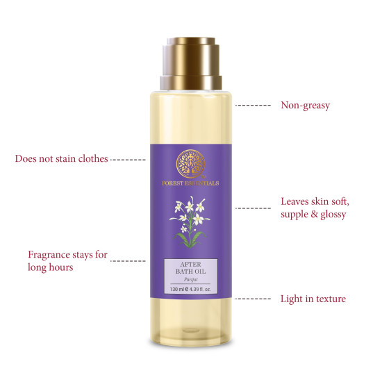 Forest Essentials After Bath Oil Parijat - Ayurvedic Scented Moisturizer