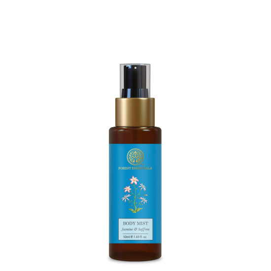 Forest Essentials Travel Size Body Mist Jasmine & Saffron - Luxury Floral Fragrance