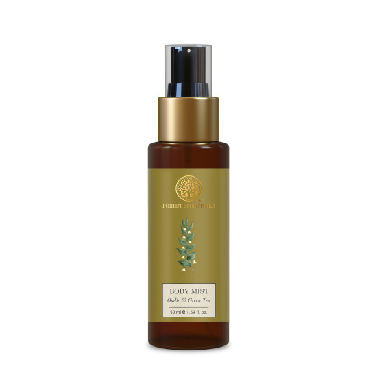 Forest Essentials Body Mist Oudh & Green Tea - Refreshing Fragrance