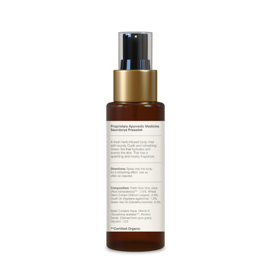 Forest Essentials Body Mist Oudh & Green Tea - Refreshing Fragrance