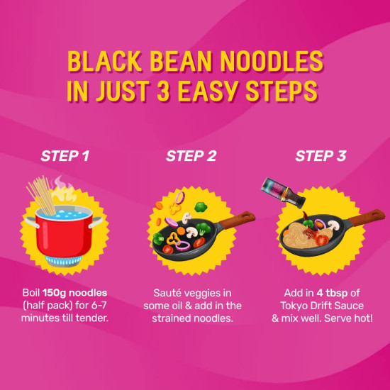 MasterChow Black Bean, Chilli & Garlic Stir Fry Cooking Sauce - Medium Spicy, 220 gms