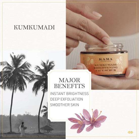Kama Ayurveda Kumkumadi Brightening Face Scrub 25gm - Natural Radiance