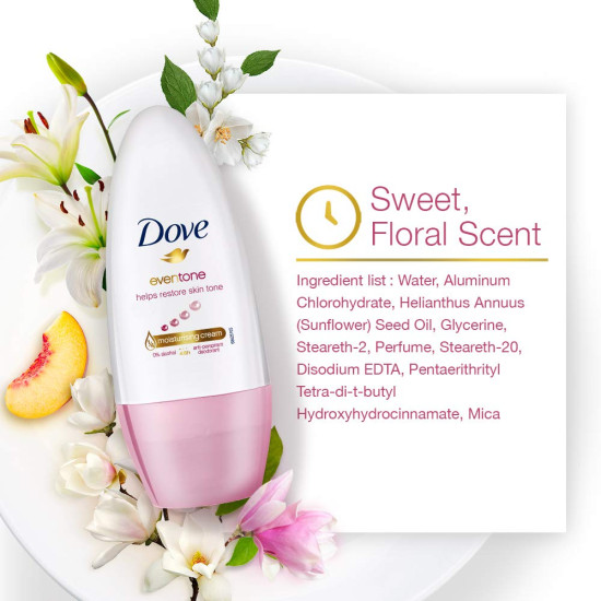 Dove Eventone Deodorant Roll on for Women - 48-Hour Protection