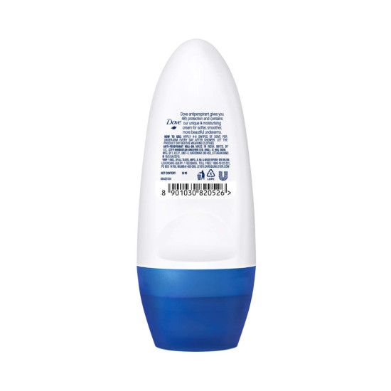 Dove Original Deodorant Roll On For Women - Alcohol-Free & Paraben-Free