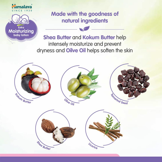 Himalaya Extra Moisturizing Baby Lotion 400 ml - Natural Butters for Soft Skin