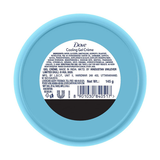 Dove Body Love Cooling Gel Crème - 48hrs Moisturisation & Non-Oily Feel