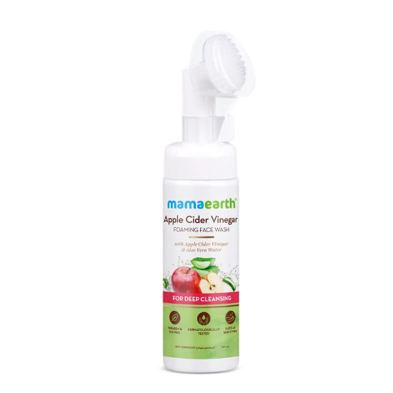 Mamaearth Apple Cider Vinegar Foaming Face Wash - Deep Cleansing with Aloe Vera