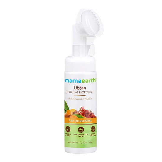 Mamaearth Ubtan Foaming Face Wash with Turmeric and Saffron - Brightens & Removes Tan
