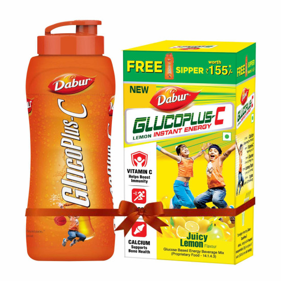 DABUR Glucoplus C Instant Energy Glucose - Lemon Flavour for Energy Boost