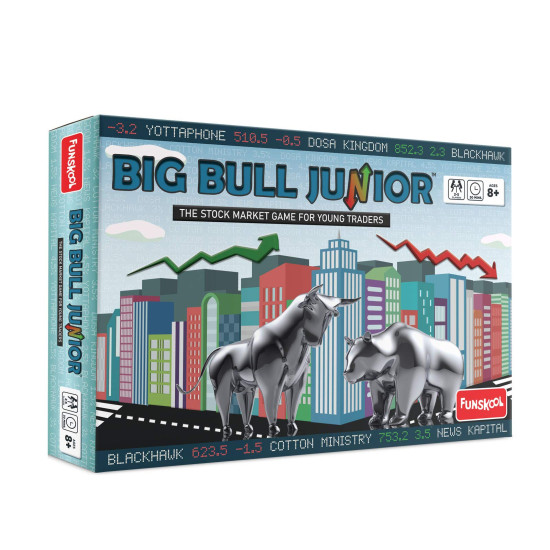 Funskool Games Big Bull Junior - Strategy Board Game for Young Traders