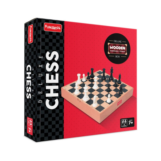 Funskool Deluxe Chess - Premium Wooden Board for Strategic Fun