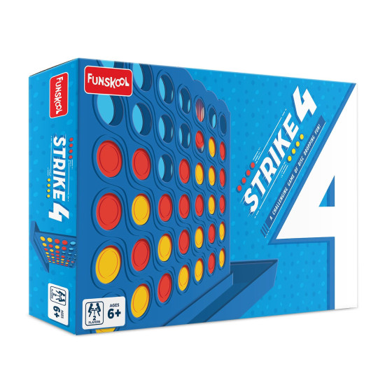 Funskool Games - Strike 4, Classic Disc Dropping Game for 2 Players