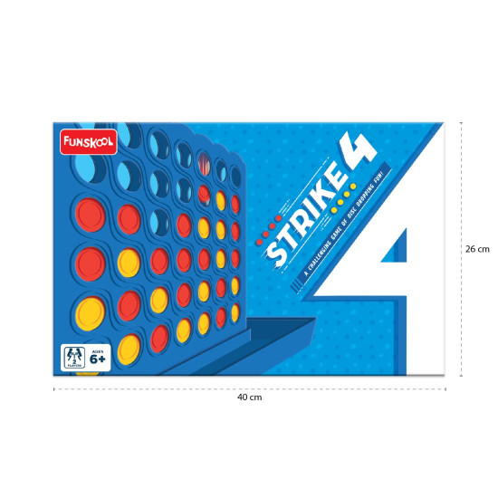 Funskool Games - Strike 4, Classic Disc Dropping Game for 2 Players