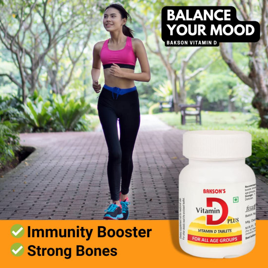 Bakson's Vitamin D Plus - Promotes Calcium Absorption & Bone Health