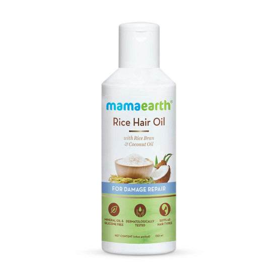 Mamaearth Rice Hair Oil 150ml - Nourish & Strengthen Your Hair