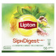 Lipton SipNDigest Spiced Green Tea Bags - Natural Digestive Aid