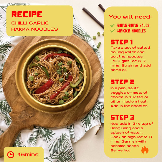 MasterChow Chinese Veg Hakka Noodles - No Preservatives, 100% Atta