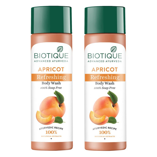 Biotique Bio Apricot Refreshing Body Wash - Keeps Skin Fresh and Clean