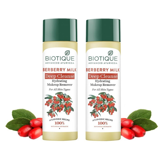 Biotique Berberry Milk Deep Cleanse Hydrating Makeup Remover - For All Skin Types
