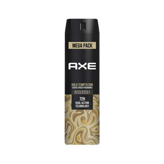 Axe Gold Temptation Long Lasting Deodorant Bodyspray For Men - Exotic Spiced Fragrance