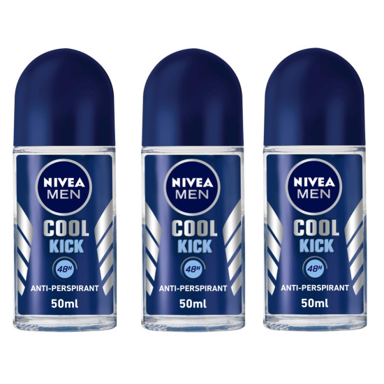 Nivea Cool Kick Deodorant Roll On for Men - Long-lasting Freshness
